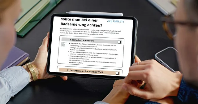 Checkliste Badsanierung